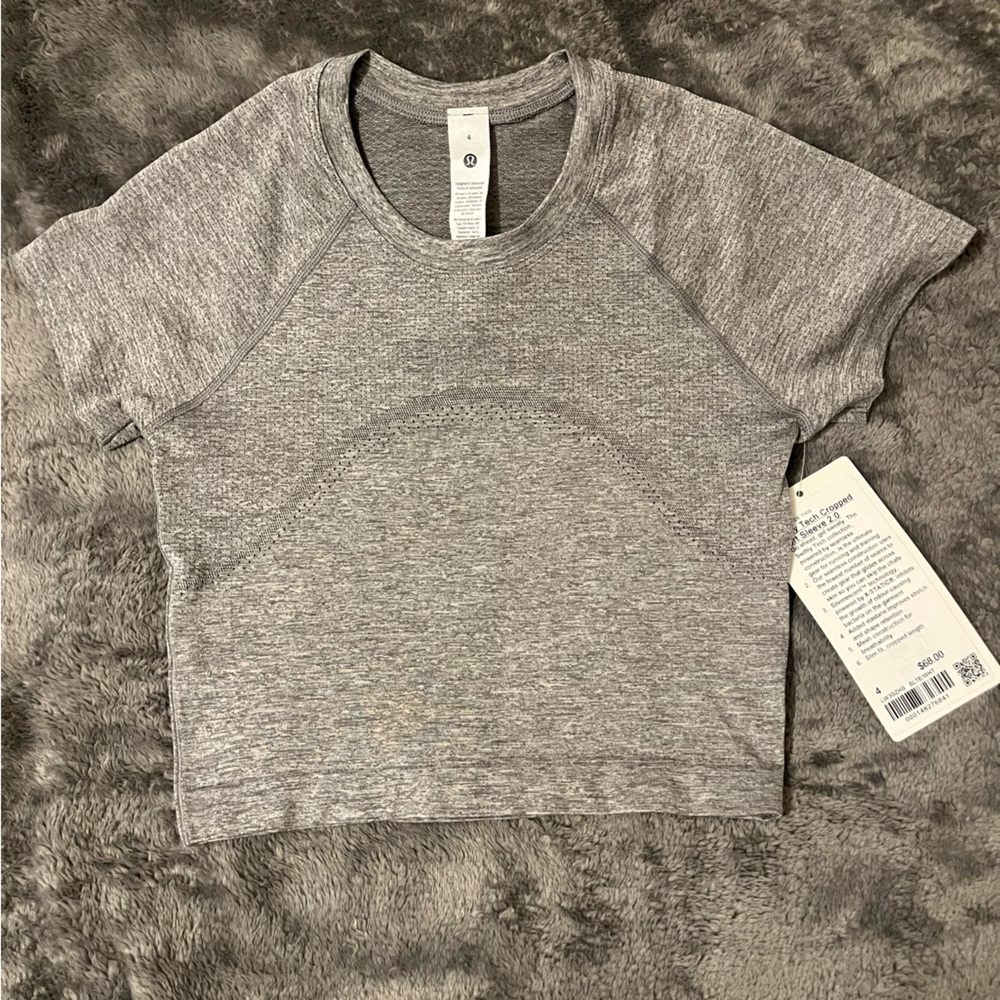 size 4 cropped gray lulu swiftly